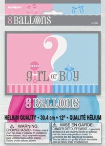 img 2 attached to 🎈 Unique Industries 12" Gender Reveal Latex Balloons - Pack of 8 - Blue/Pink DIY Party Decor, 47395