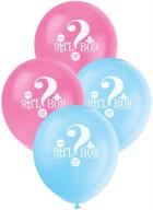 🎈 unique industries 12" gender reveal latex balloons - pack of 8 - blue/pink diy party decor, 47395 logo
