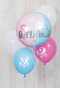 img 1 attached to 🎈 Unique Industries 12" Gender Reveal Latex Balloons - Pack of 8 - Blue/Pink DIY Party Decor, 47395