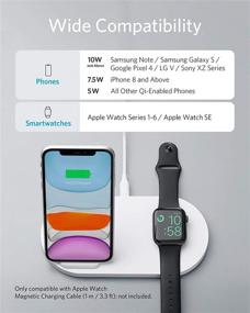 img 2 attached to 🔋 Anker PowerWave Sense 2-in-1 Wireless Charging Stand for iPhone 11/11 Pro & Apple Watch SE/6/5/4/3/2/1