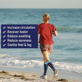 img 1 attached to 🧦 20-30mmHg Compression Socks for Men & Women - 3 Pairs of Circulation-Enhancing Compression Stockings for Nurses, Pregnancy