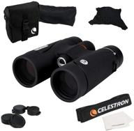 celestron trailseeker ed 8x42 binoculars: compact for birdwatching & outdoor activities with ed objective lenses & fully multi-coated optics logo