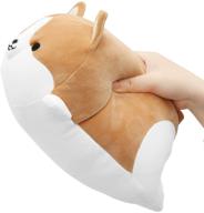 🐶 cute and cuddly corgi dog plush pillow: perfect shiba inu corgi butt stuffed animal toy for bed, valentine's day, kids birthday, christmas - brown, 11.8inch logo