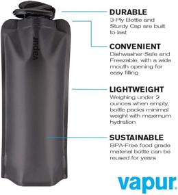 img 2 attached to 🧃 Vapur Collapsible Water Bottles, 2 Pack: Reusable, Leak Proof, Perfect for Active Lifestyles, with Carabiner!