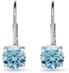 img 2 attached to 💎 Swarovski Sterling Round Cut Leverback Earrings: Exquisite Jewelry for Girls