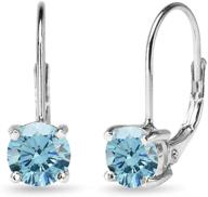 💎 swarovski sterling round cut leverback earrings: exquisite jewelry for girls logo