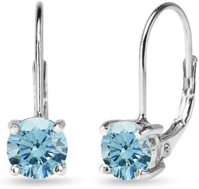 img 3 attached to 💎 Swarovski Sterling Round Cut Leverback Earrings: Exquisite Jewelry for Girls