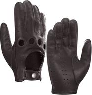 🧤 harssidanzar unlined goatskin leather driving gloves & mittens - men's accessories logo