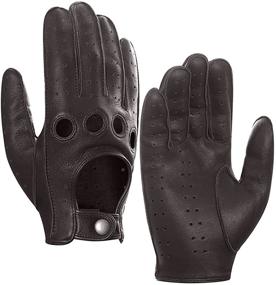 img 4 attached to 🧤 Harssidanzar Unlined Goatskin Leather Driving Gloves & Mittens - Men's Accessories