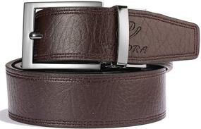 img 2 attached to Genuine Leather Reversible E01Brown Men's Accessories by CIEORA: Unparalleled Style and Quality