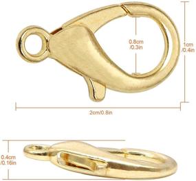 img 2 attached to Premium 100-Count Gold Lobster Claw Clasps for Jewelry Making - Nickel & Lead-Free, Curved Design for Bracelets, Necklaces, and Repairs