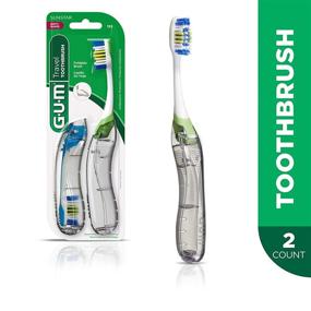 img 3 attached to 🦷 GUM Travel Toothbrush - Antibacterial Bristles, Folding Handle, Soft Bristles - Compact Design - Pack of 2