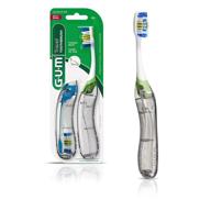 🦷 gum travel toothbrush - antibacterial bristles, folding handle, soft bristles - compact design - pack of 2 logo