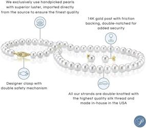 img 3 attached to Изысканное ожерелье с пресноводными жемчужинами в 18 дюймов, 14-каратным золотом и высоким качеством (AAAA) - ИСТОЧНИК ЖЕМЧУЖИН: идеальный набор ювелирных изделий для женщин.