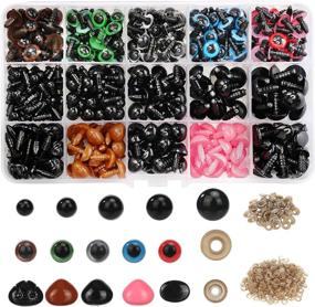img 4 attached to 👀 740pcs Plastic Safety Eyes and Noses with Washers - Craft Doll Eyes, Black and Colorful Safty Eyes for Amigurumi, Puppet, Plush Animal, and Teddy Bear