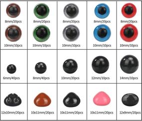img 2 attached to 👀 740pcs Plastic Safety Eyes and Noses with Washers - Craft Doll Eyes, Black and Colorful Safty Eyes for Amigurumi, Puppet, Plush Animal, and Teddy Bear