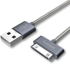 img 3 attached to IMKEY Сертифицированный Apple, кабель для синхронизации и зарядки USB с разъемом 30-контактным - серый, длиной 6,5 фута для iPhone 4 / 4S, iPhone 3G / 3GS, iPad 1/2 / 3, iPod.