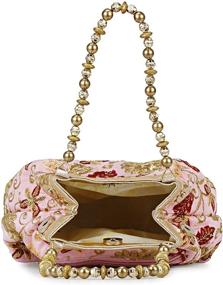 img 1 attached to Stunning Bangle Potli Wristlet: 👛 Exquisite Brocade Beads Women's Handbags & Wallets