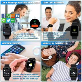 img 3 attached to Temperature Measurement Bluetooth Smartwatch Touchscreen