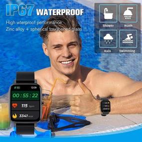 img 1 attached to Temperature Measurement Bluetooth Smartwatch Touchscreen
