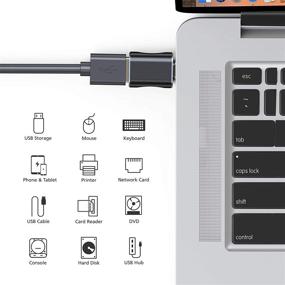 img 2 attached to 🔌 Адаптер Type-C к USB (распродажа), адаптер USB C к USB 3.0, алюминиевый адаптер Type C, поддержка передачи данных 5G, совместимость с MacBook Air MacBook Pro 2020, iMac iPad Pro 2021.