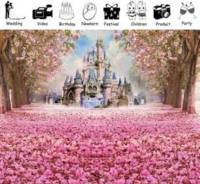 img 1 attached to 🌸 Captivating Spring-themed Photography Backdrop with Enchanting Pink Woods and Floral Props - Perfect for Princess Girls' Photo Booth or Studio Shoots (6.5x5ft, W-314)