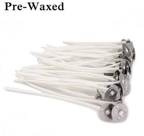 img 1 attached to 🕯️ 100 Piece Pre-Waxed Cotton Candle Wick Set, 3.5&#34; with Cotton Core - Ideal for Candle Making, Candle DIY