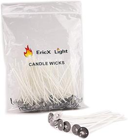 img 4 attached to 🕯️ 100 Piece Pre-Waxed Cotton Candle Wick Set, 3.5&#34; with Cotton Core - Ideal for Candle Making, Candle DIY