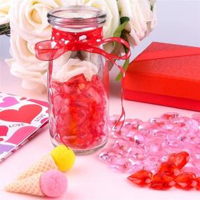 img 1 attached to 💖 214Pcs FEPITO Acrylic Heart Decorations for Valentines Day - 0.87Inch Heart Ornaments in Red and Pink - Ideal for Vase Filler, Table Scatter, Wedding Decor