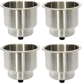 img 4 attached to Marinebaby Stainless Steel Cup Holder with Drain for Marine, Boat, RV, and Camper