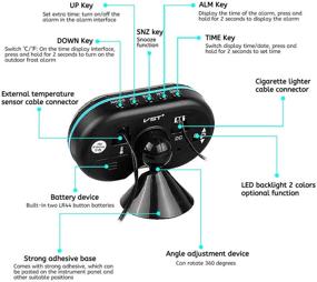 img 2 attached to 🕰️ YTDTKJ VST 7009V: Smart Digital Vehicular Clock with Thermometer, Voltmeter & Backlight