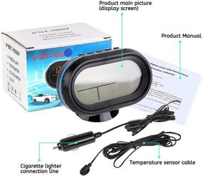 img 3 attached to 🕰️ YTDTKJ VST 7009V: Smart Digital Vehicular Clock with Thermometer, Voltmeter & Backlight