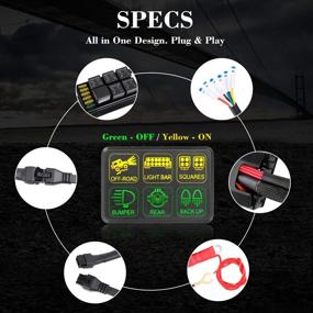 img 2 attached to Enhanced Control Box: AKD Part 6 Gang Switch Panel - Universal Electronic Relay System for SUV, ATV, UTV, Truck, Marine