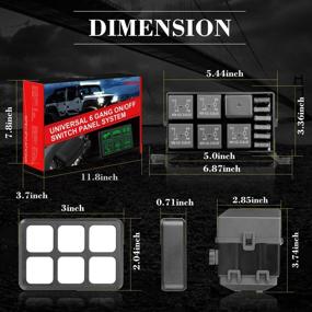 img 3 attached to Enhanced Control Box: AKD Part 6 Gang Switch Panel - Universal Electronic Relay System for SUV, ATV, UTV, Truck, Marine