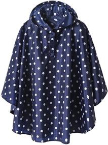 img 4 attached to Waterproof Lightweight Kids Rain Poncho with Outwear Rain Coat