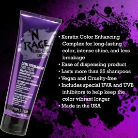 img 2 attached to 🦄 N Rage Semi-Permanent Hair Color, Purple Plum
