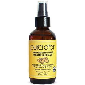 img 3 attached to 🌿 PURA D'OR Organic Golden Jojoba Oil: 100% Pure, Premium-Grade Moisturizer for Skin, Hair, Face & Nails - USDA Certified, Cold Pressed, Unrefined