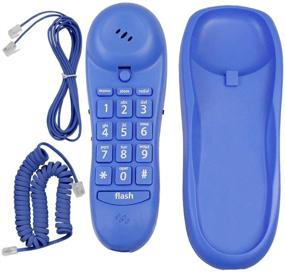 img 1 attached to 📱 Stylish Slimline Blue Colored Phone - Ideal for Wall or Desk Use with Enhanced Memory