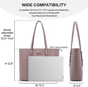 img 1 attached to 👜 Stylish Laptop Tote Bag for Women - Spacious 15.6 Inch Work Bag with Multiple Pockets