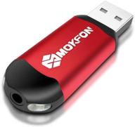 mokfon external sound cards usb to 3.5mm audio adapter with microphone and speaker jack - plug and play compatibility for pc, laptop, switch, ps4 (red) логотип