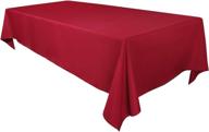 🍑 stylish apricot polyester tablecloth - 84 inch rectangular logo