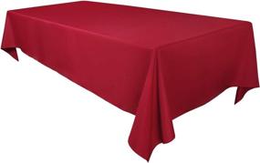 img 3 attached to 🍑 Stylish Apricot Polyester Tablecloth - 84 Inch Rectangular