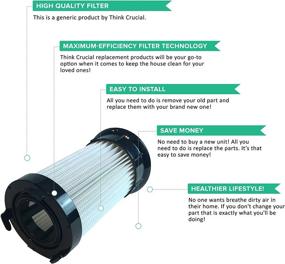 img 2 attached to 🔍 Crucial Vacuum Replacement Vacuum Filter - Eureka DCF-4/DCF-18 Compatible - Fits Models 4704BLM, 4702A, 4704BLU, 4704FRD, 4704LMP, 4704LTA 4704ONG, 4704PNK, 4704PUR - 2 Pack