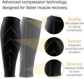 img 3 attached to 🏃 Emerge Calf Compression Sleeves for Runners - Compression Sleeves for Shin Splints, Leg Pain, & Blood Circulation - Men & Women