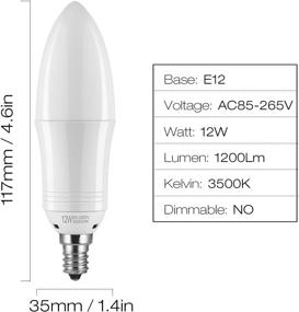 img 3 attached to 🔌 Yiizon LED Candelabra Bulb, Non-Dimmable, Industrial Electrical, Incandescent Equivalent