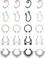 stylish scerring septum stainless piercing jewelry: women's fashion accessory logo