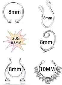 img 2 attached to Stylish SCERRING Septum Stainless Piercing Jewelry: Women's Fashion Accessory