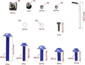 img 2 attached to JOYON 177 Pcs Motorcycle Universal Fairing Bolt Kit Screws Fasteners Fixing Sportbike Pack For Kawasaki Yamaha Suzuki BMW(Blue)