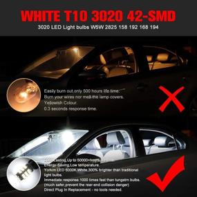 img 1 attached to 🚗 Boodled 20 x T10 RV Trailer 921 192 1206 42-SMD 12V Car Backup Reverse LED Bulbs 6000k Super White / 3500K Warm white - Xenon White -White Board (Pack of 20): Enhance Car Safety with High-Quality LED Bulbs