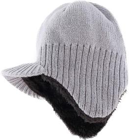 img 1 attached to 🧢 Stylish and Warm: Home Prefer Toddler Knitted Earflaps Boys' Accessories